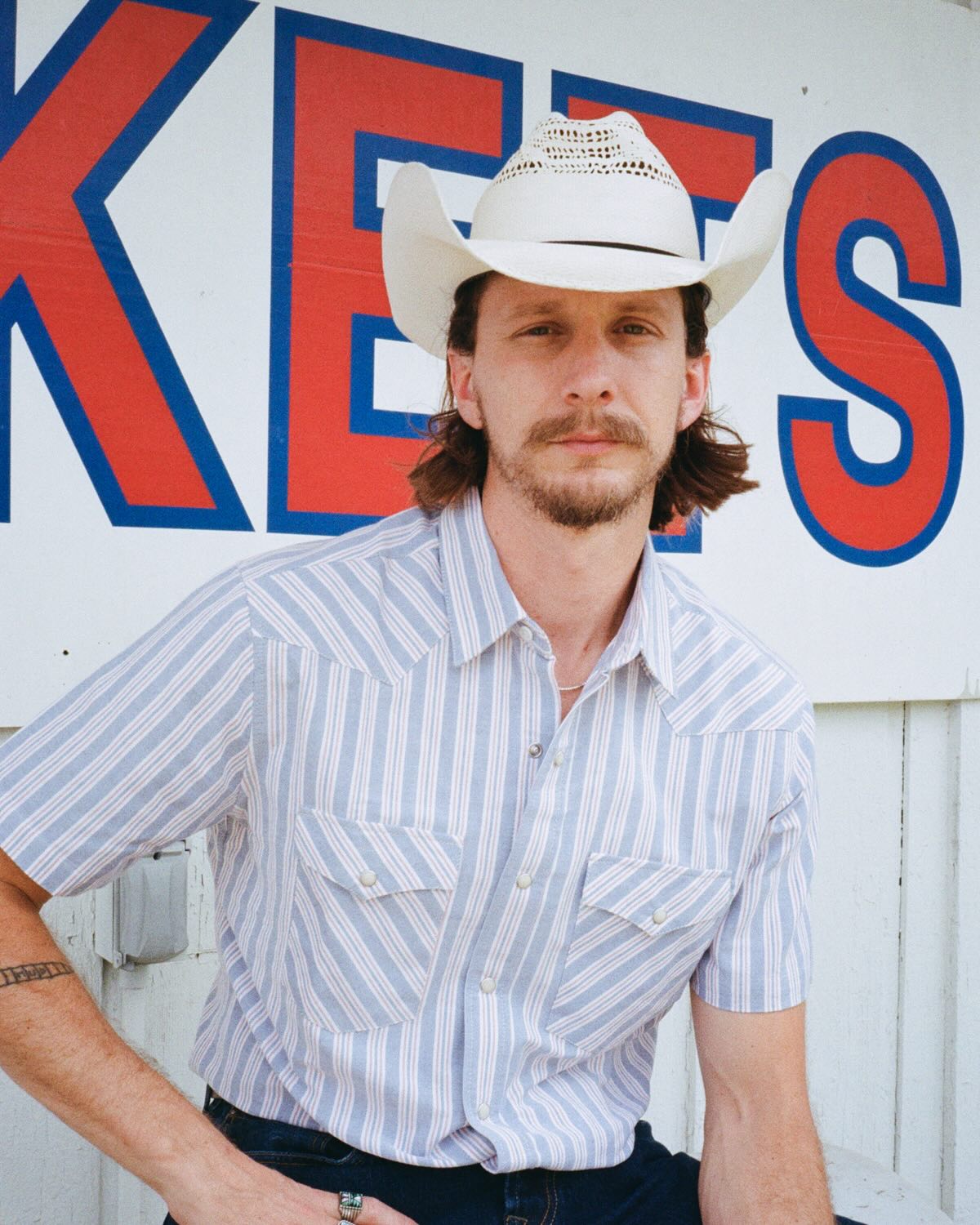 Oxford Red Blue Stripe Men's Shirt
