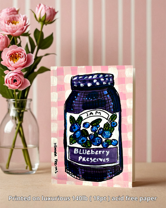 Blueberry Jam Greeting Card Fine Art Print
