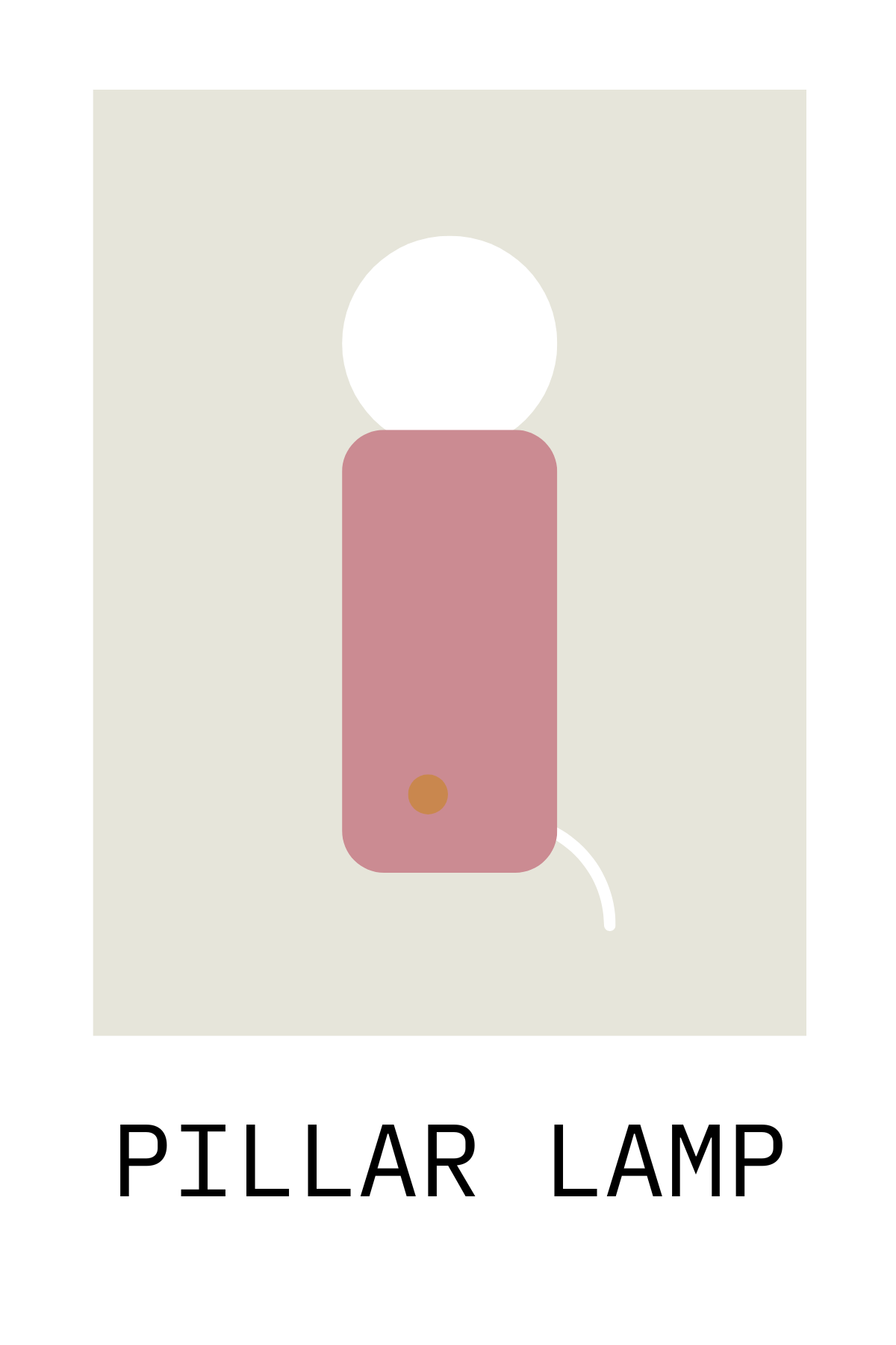 Mauve Pillar Lamp