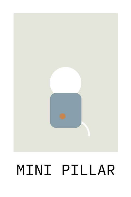 Frost Blue Mini Pillar Lamp