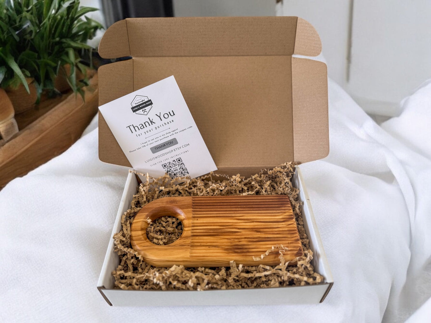 Classic Olive Wood Gnocchi Board