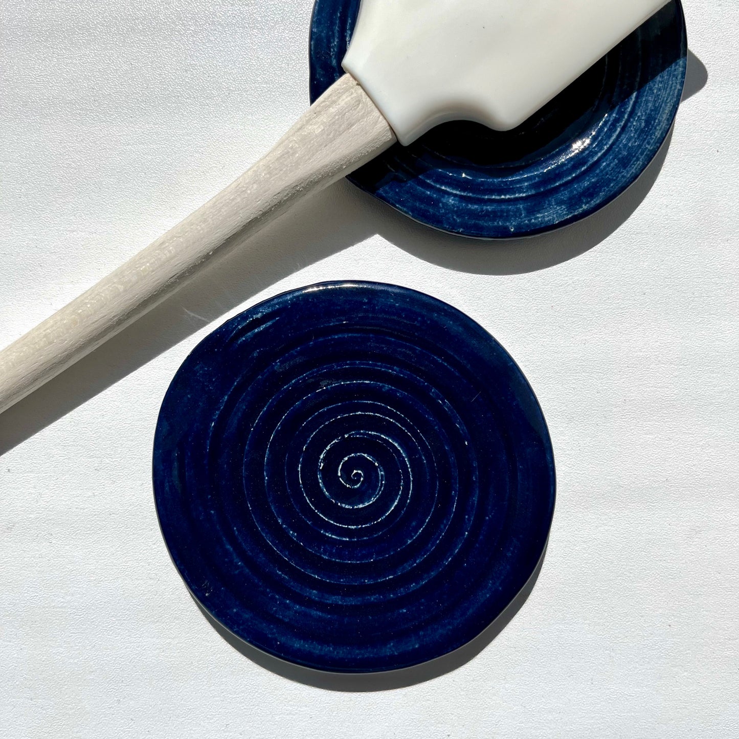 Blue Ceramic Kitchen Spoon Rest