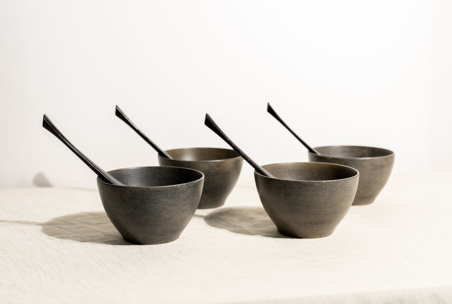 Wild Cherry Blossom Japanese Soup Bowl & Spoon Set