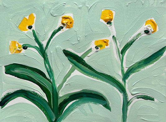 Daisies II Acrylic Painting