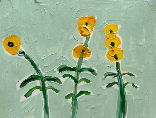 Daisies I Acrylic Painting