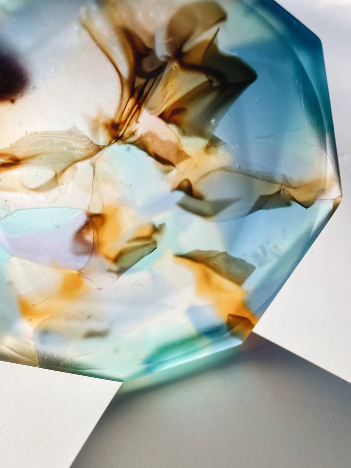 Multicolor Recycled Glass Catch-All Dish