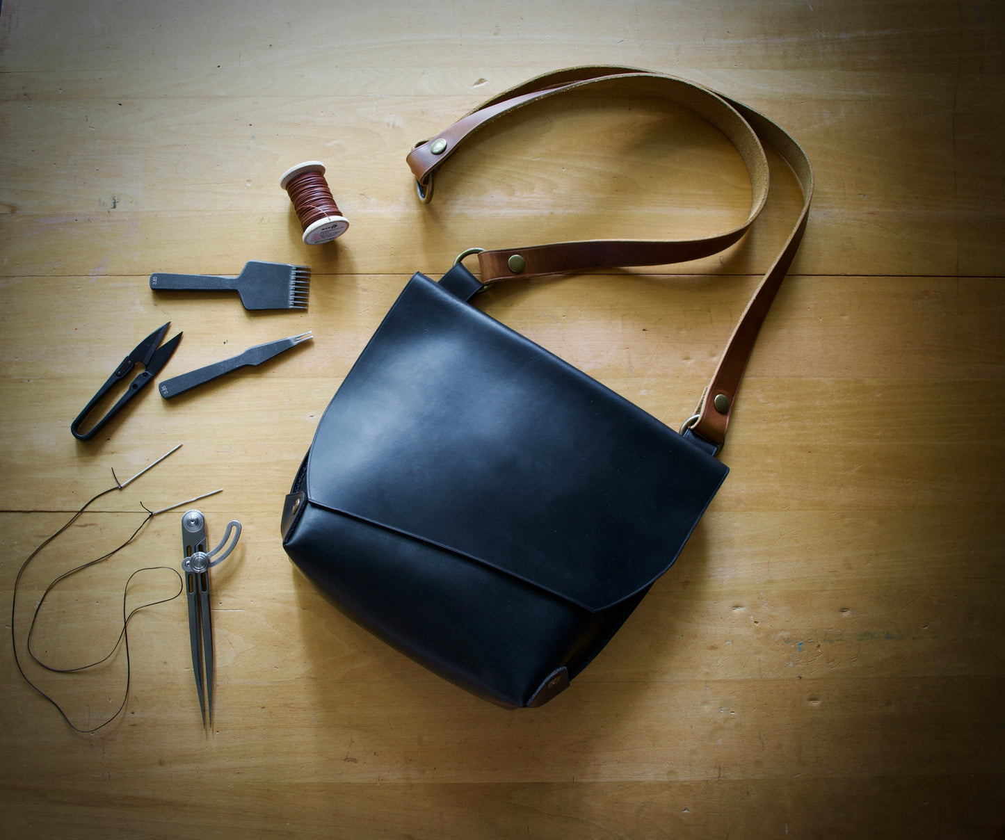 Classic Leather Crossbody Bag