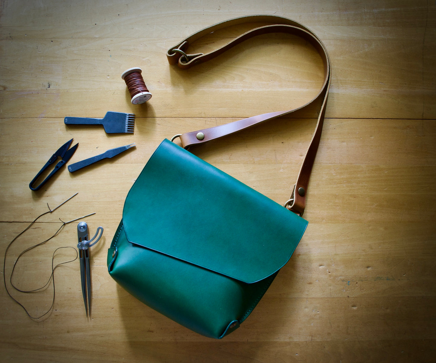 Classic Leather Crossbody Bag