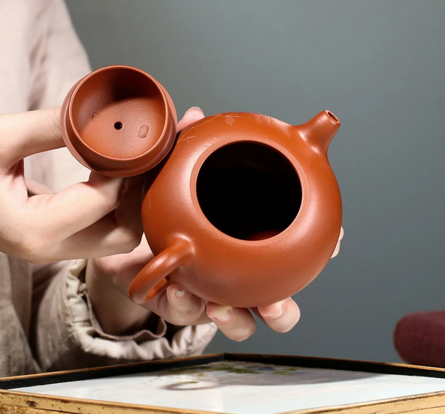 The Joy of Melons & Fruits Chinese Teapot