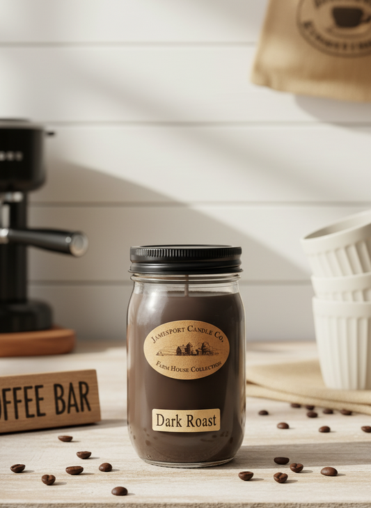 Dark Roast Coffee Candle | Fruit Jar