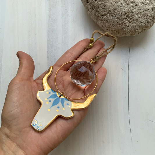 Celestial Longhorn Sun Catcher Ornament