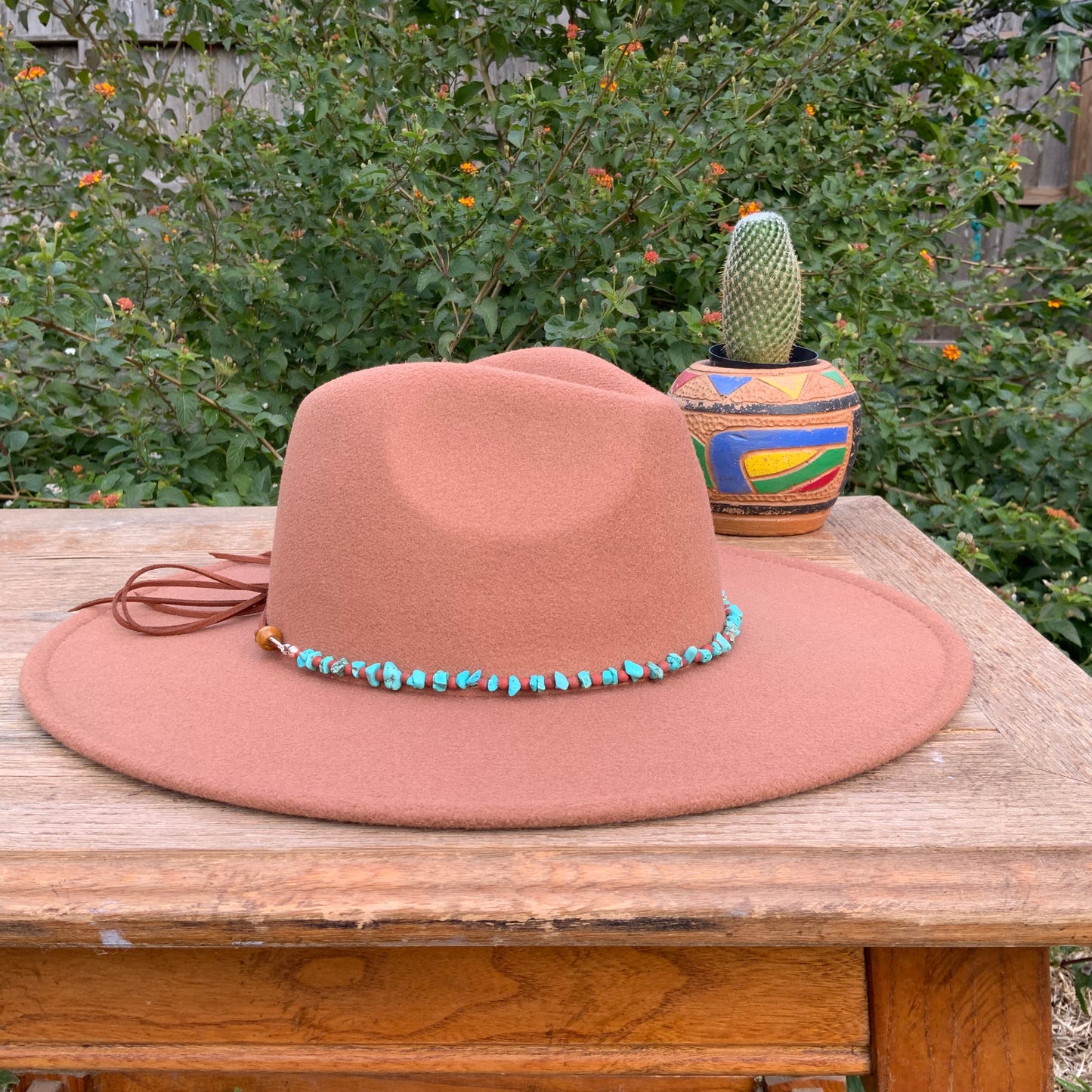 Turquoise bead Hat band