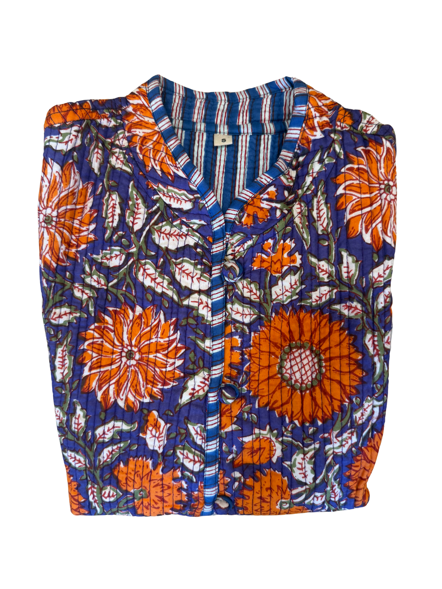 The Charlotte Jacket in Purple and Orange Blossom