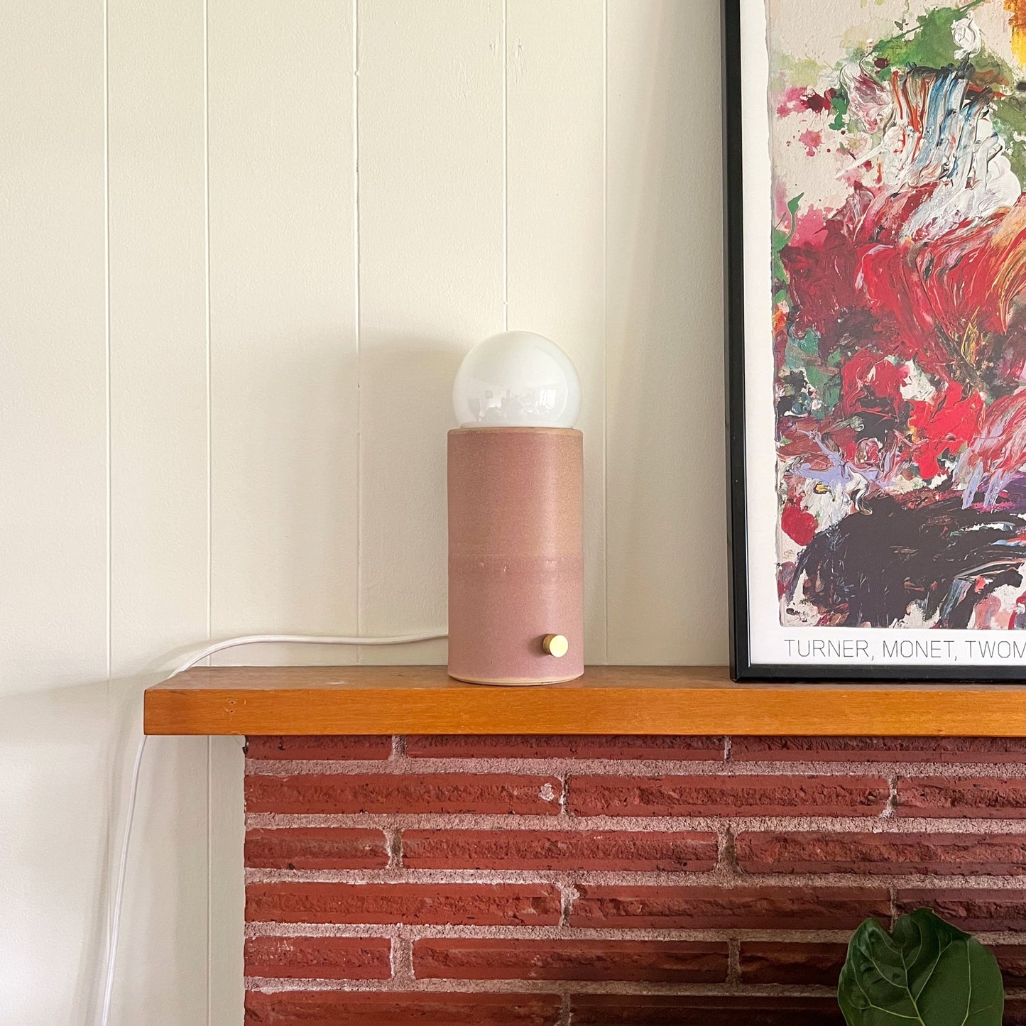 Mauve Pillar Lamp