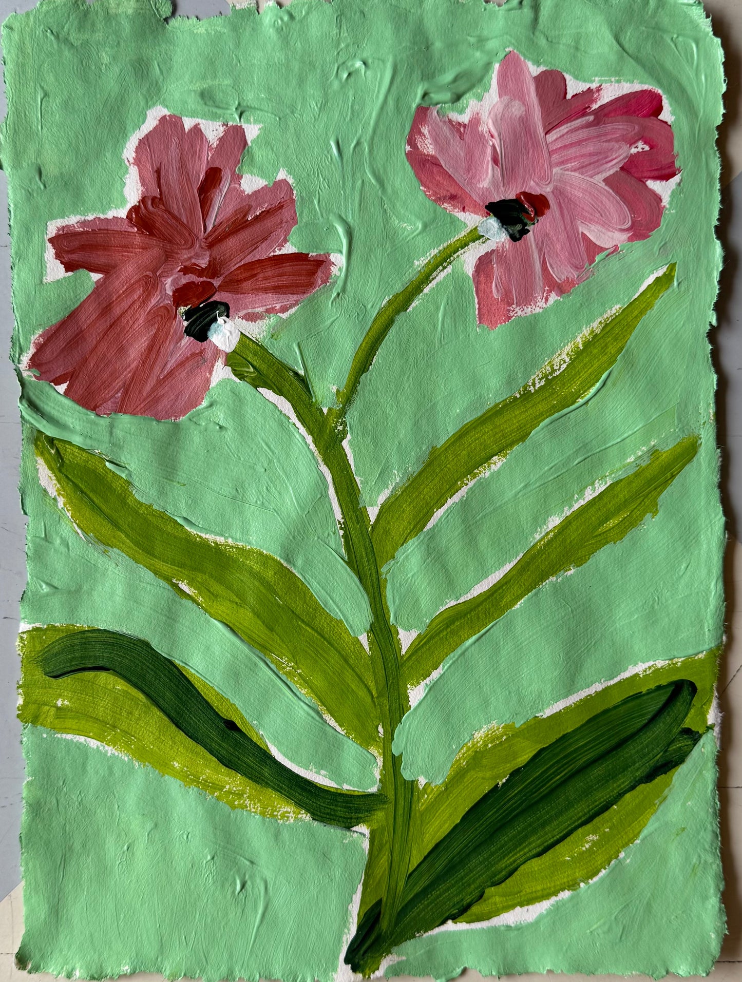 Petal Poise Acrylic Painting