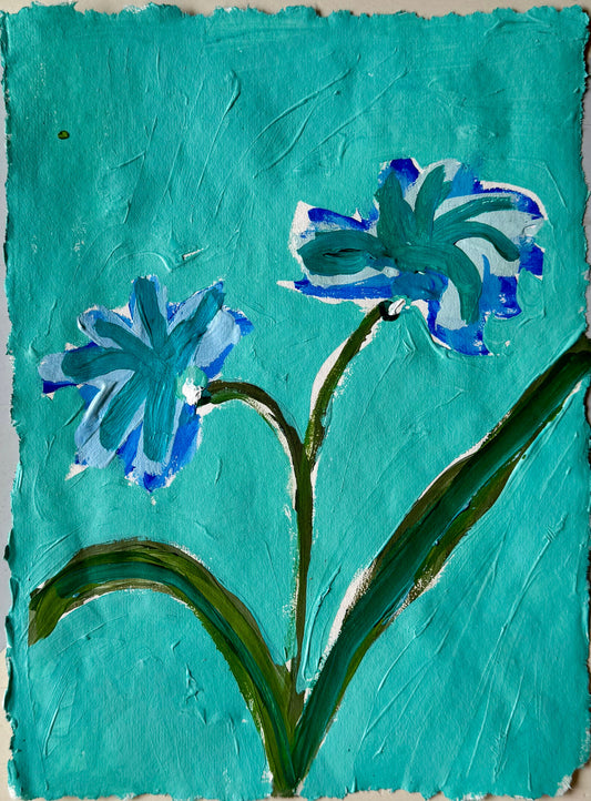 Dancing Blues Acrylic Painting