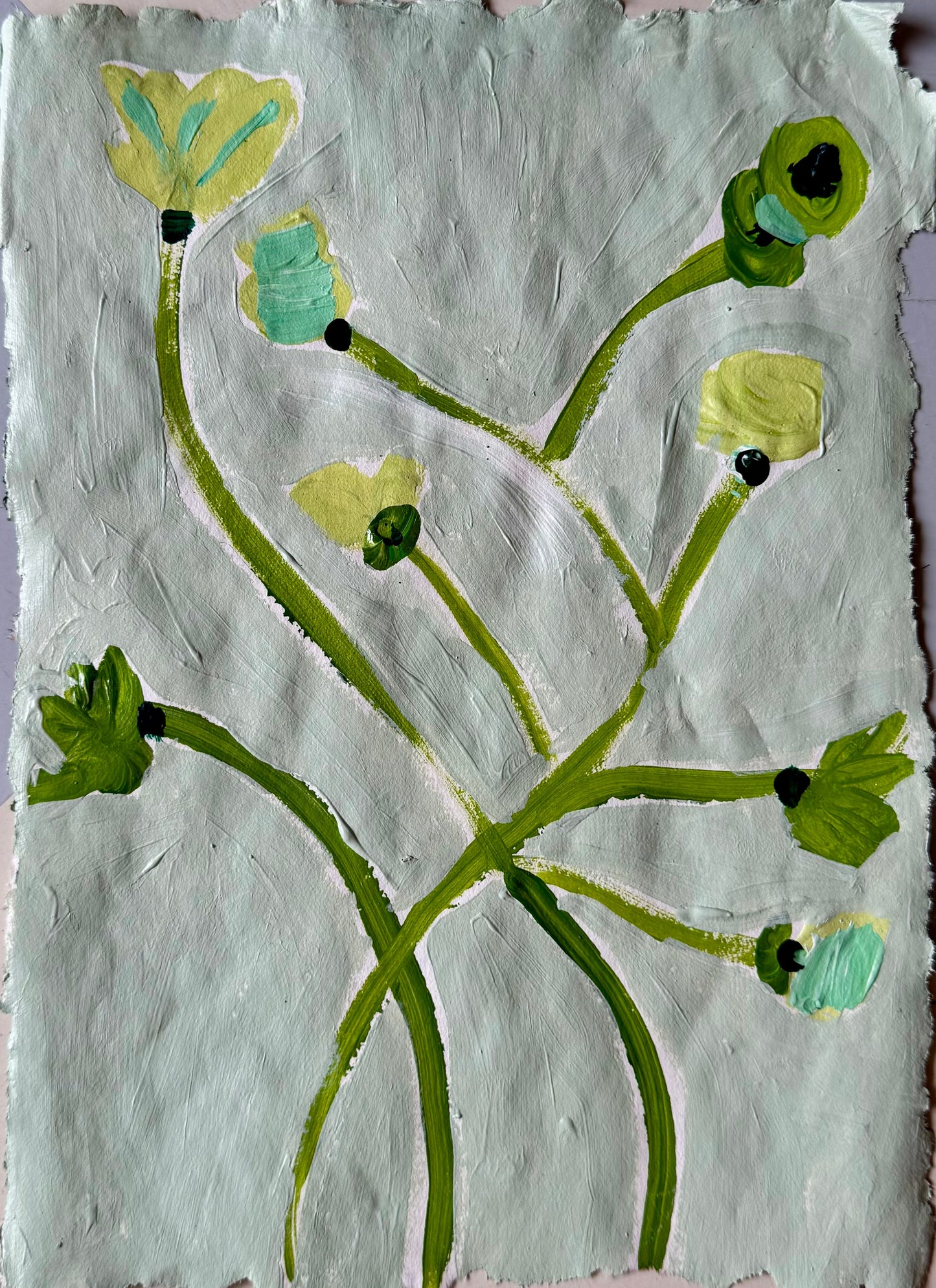 In The Wildflowers Acrylic Painting