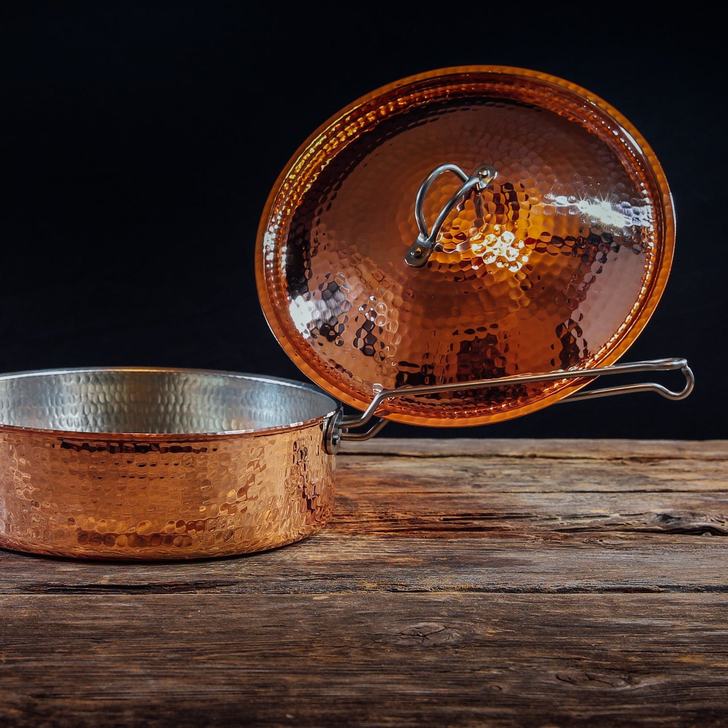 Copper Sauté Pan with Lid