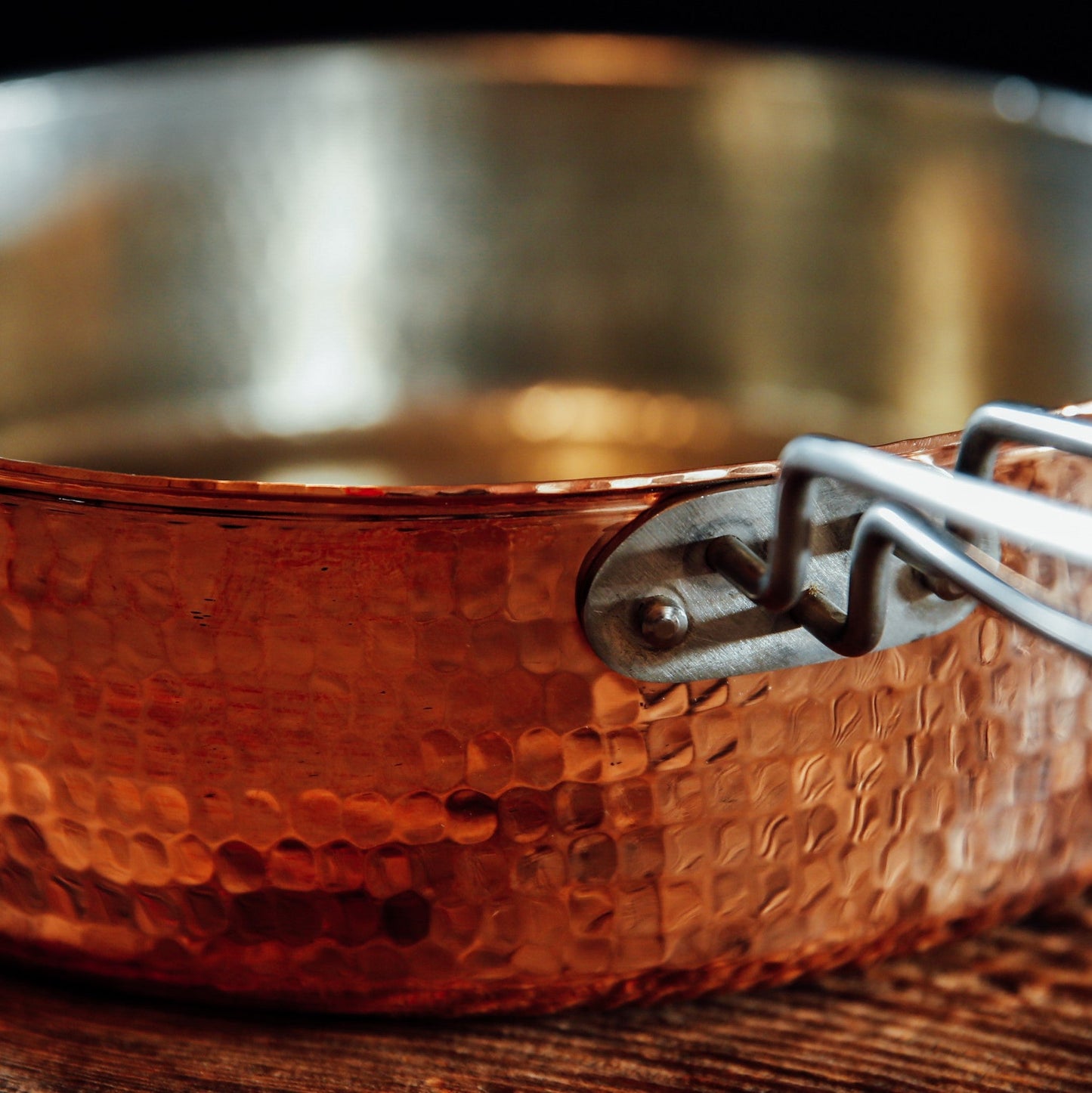 Copper Sauté Pan with Lid