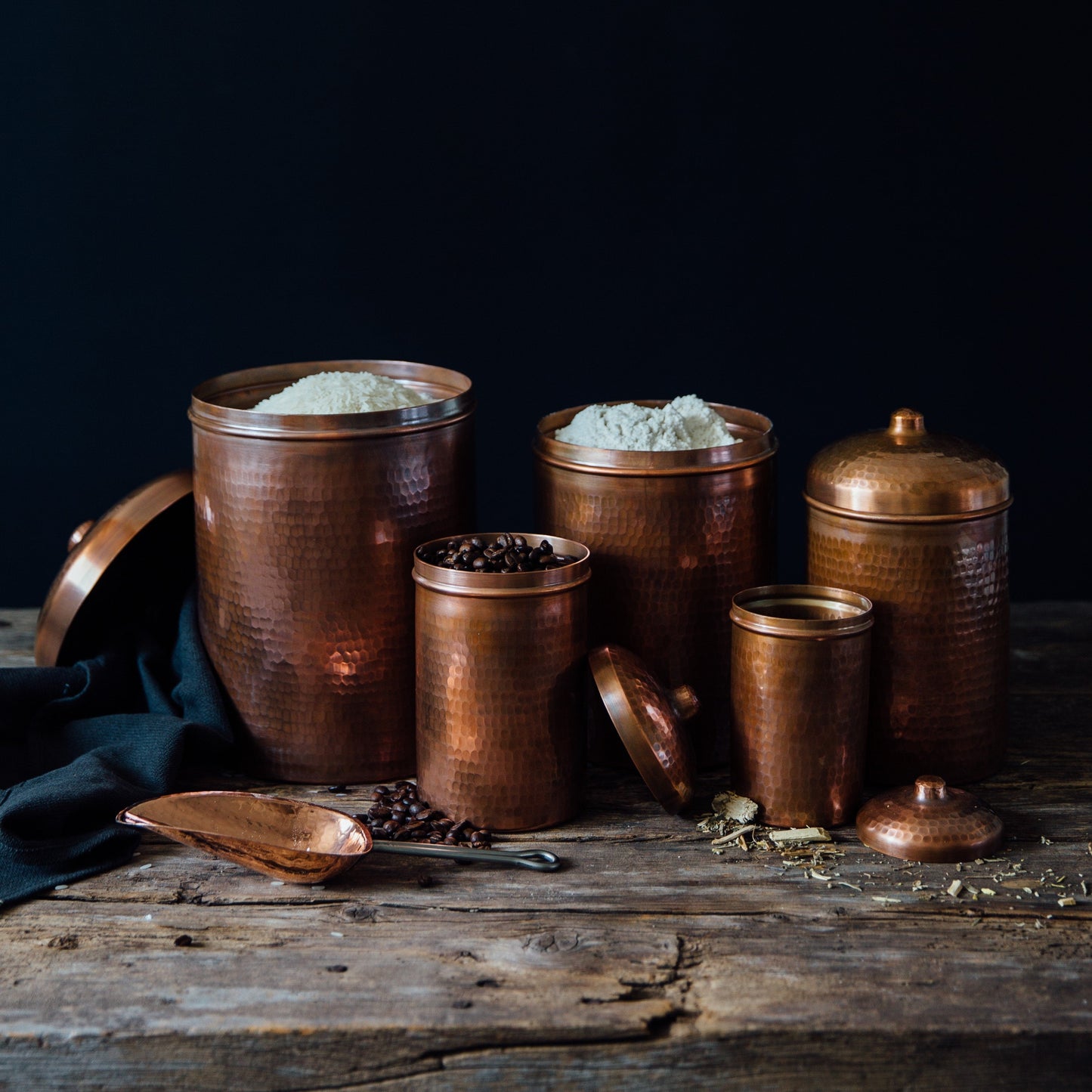 Copper Kitchen Canisters | Individual Sizes
