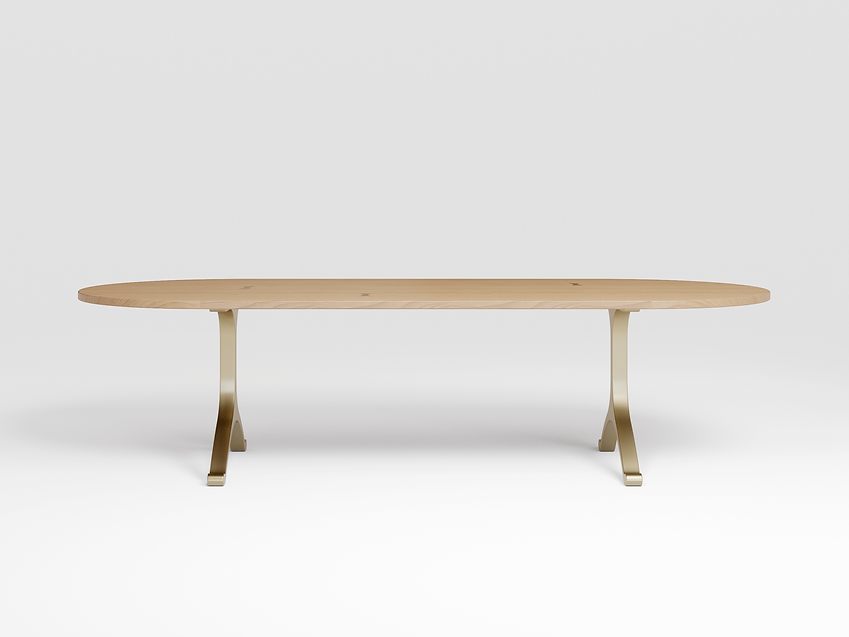 Pratt Oval Dining Table with Wishbone Legs