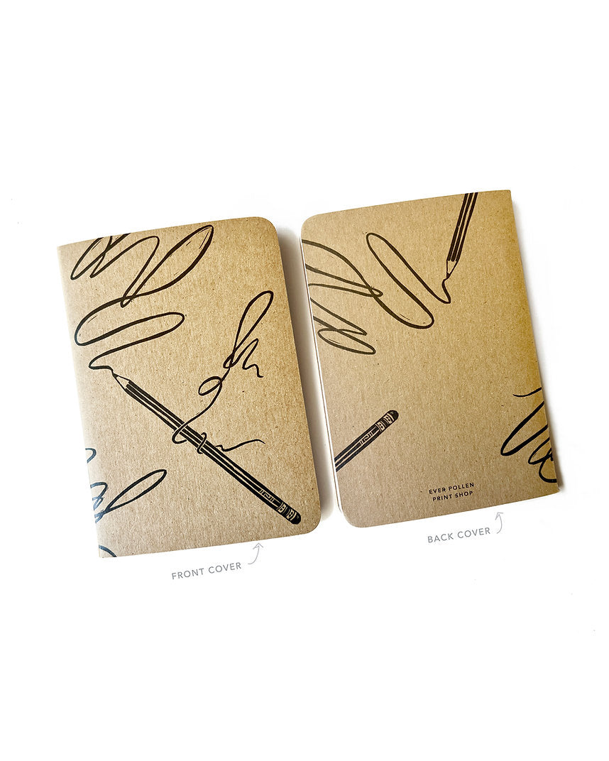 Block Print Pocket Notebook | Two Pack