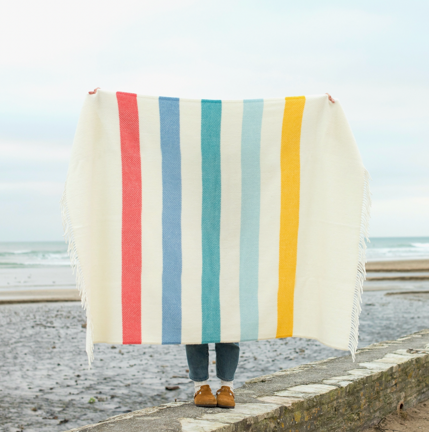 Seaside Stripe Wool Blanket