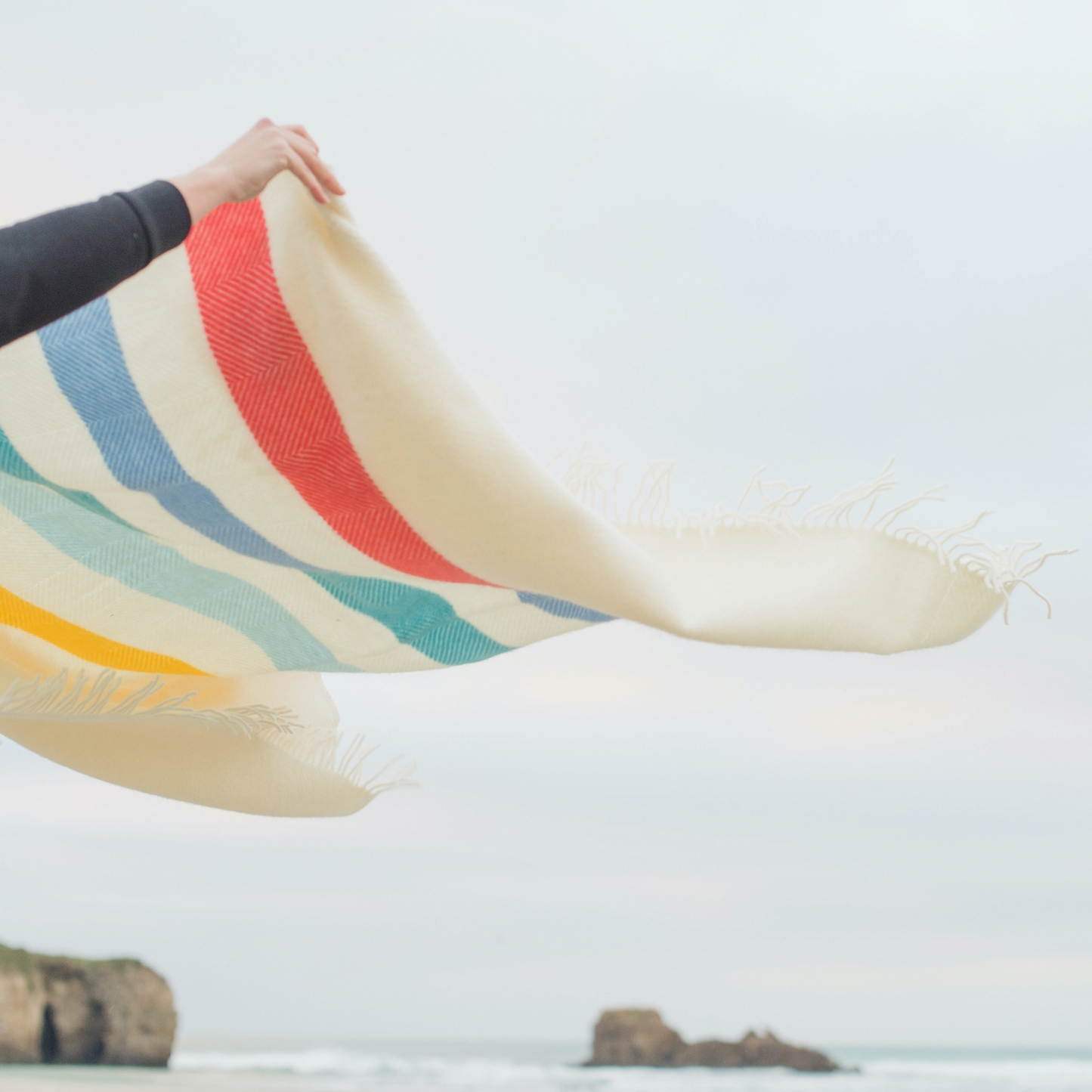Seaside Stripe Wool Blanket