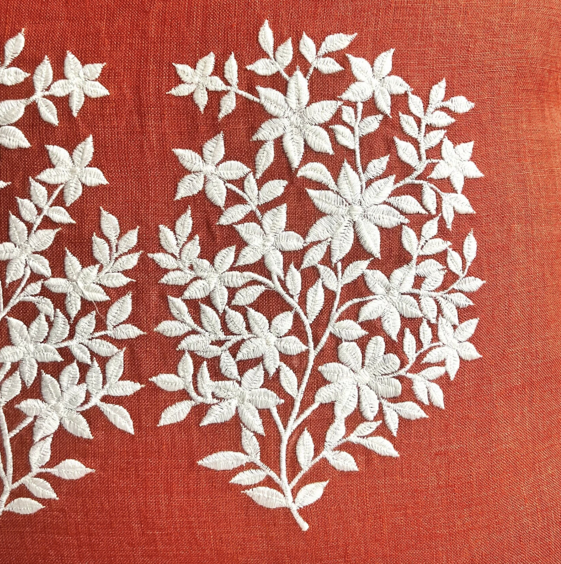 Desert Jasmine Linen Pillow Cover