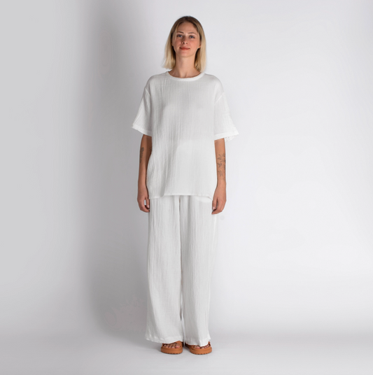 Double-Layered Muslin T-Shirt