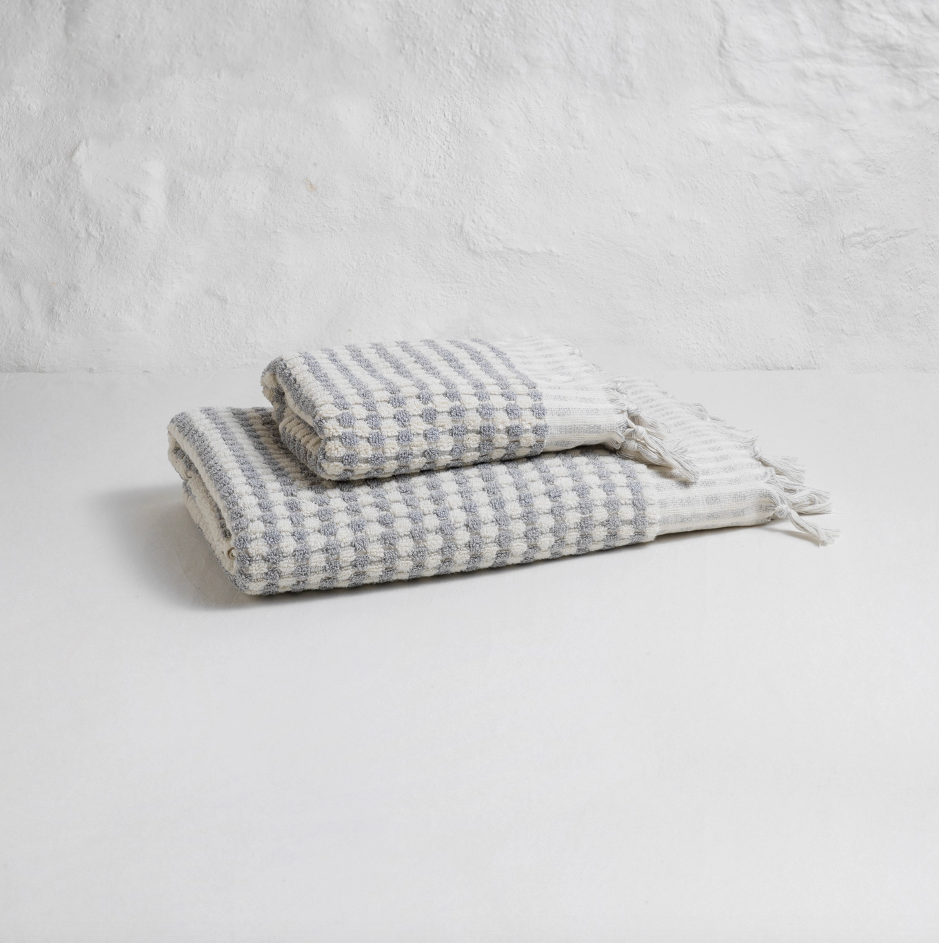 Dotted Terry Bath Towel - Set of Two