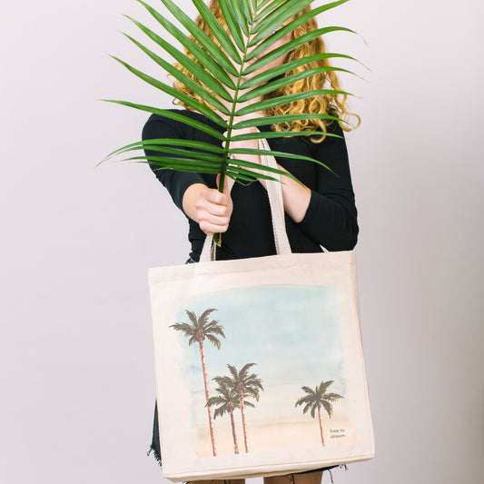 Free to Dream (Palm Trees) Tote Bag