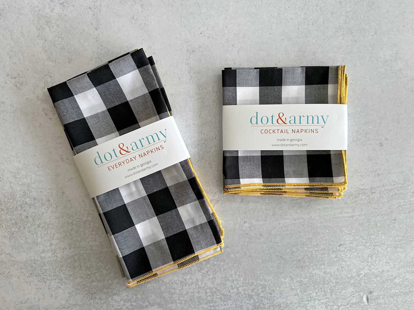 Gingham Check Cloth Napkins | Set of Four