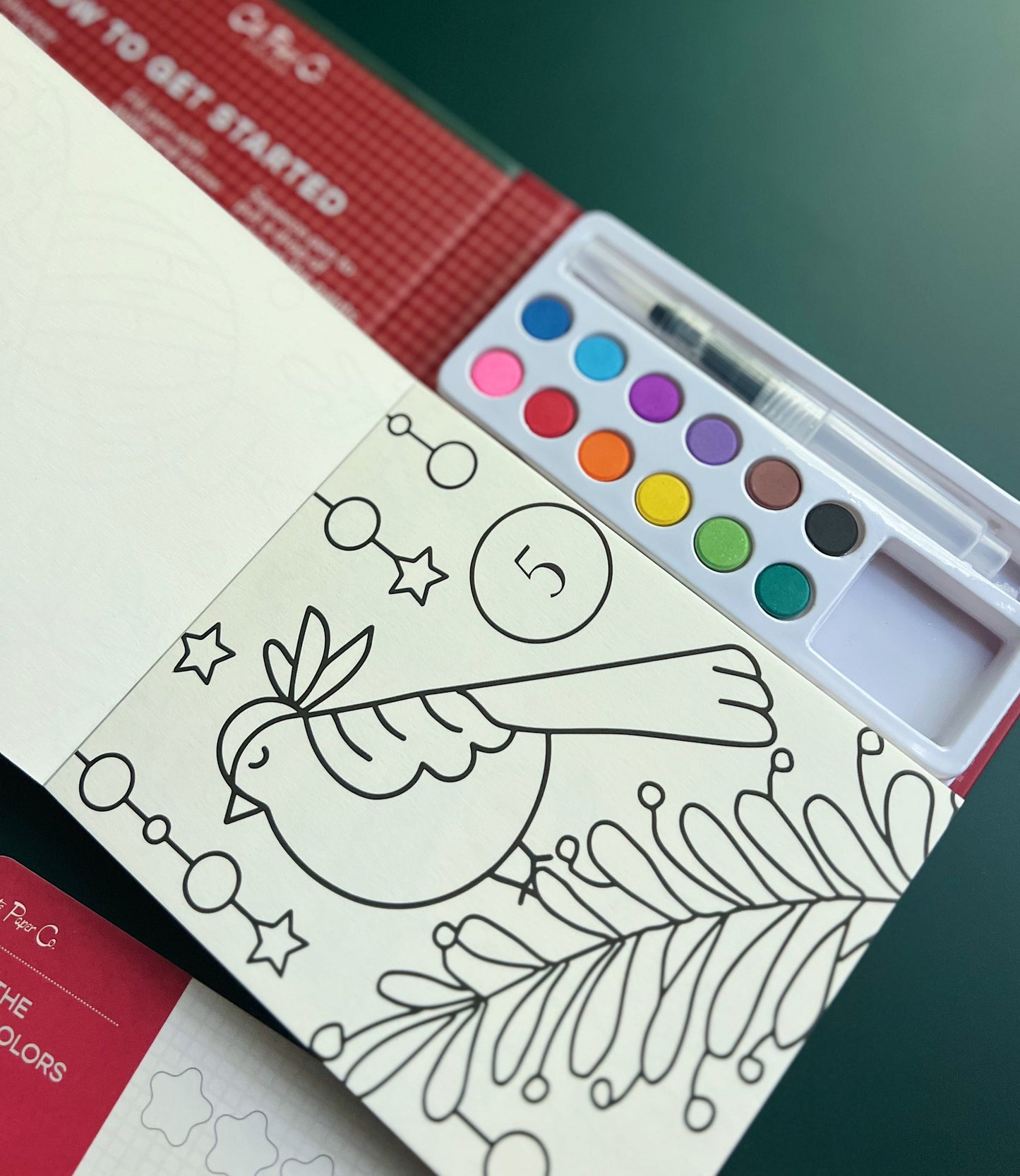 Advent Calendar Watercolor Book and Paint Set