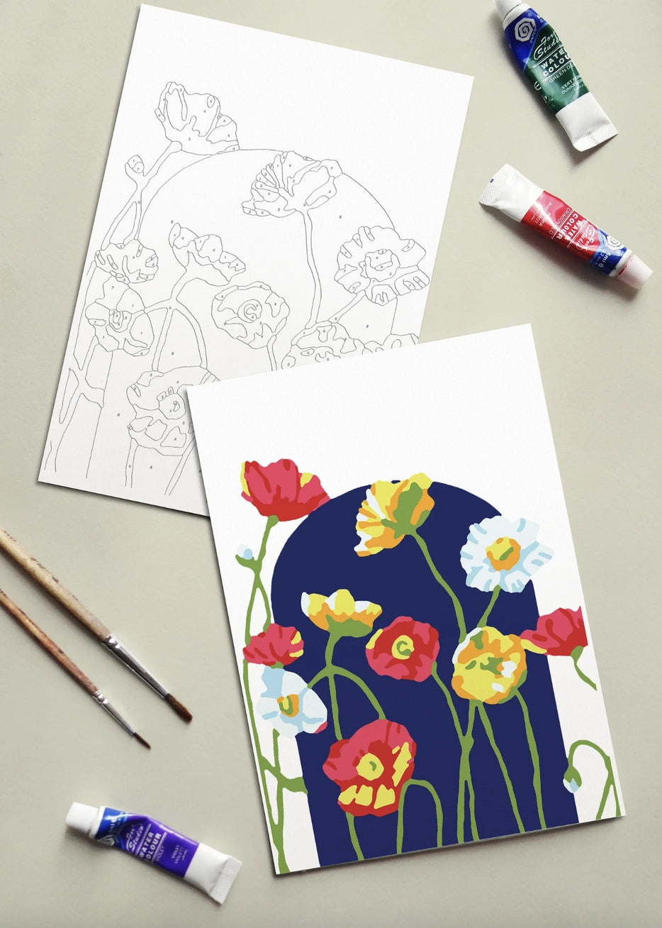 Field of Poppies Paint-By-Numbers Kit