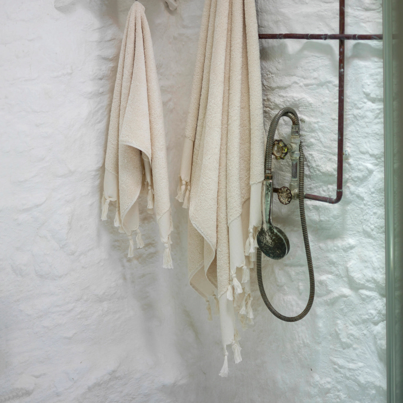 Plain Terry Bath Towel | Set of Two