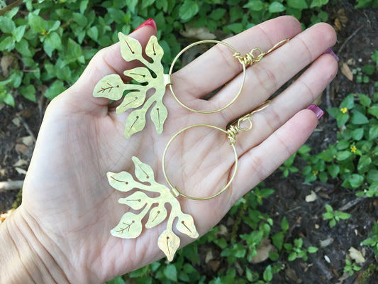 Houseplant Greenery Dangle Earrings