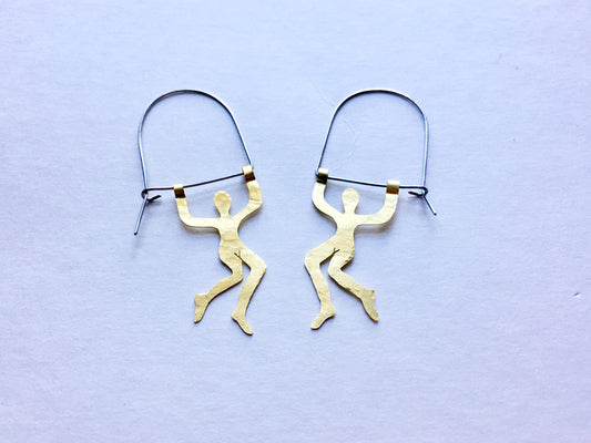 Small Trapeze Artist Hoop Earrings