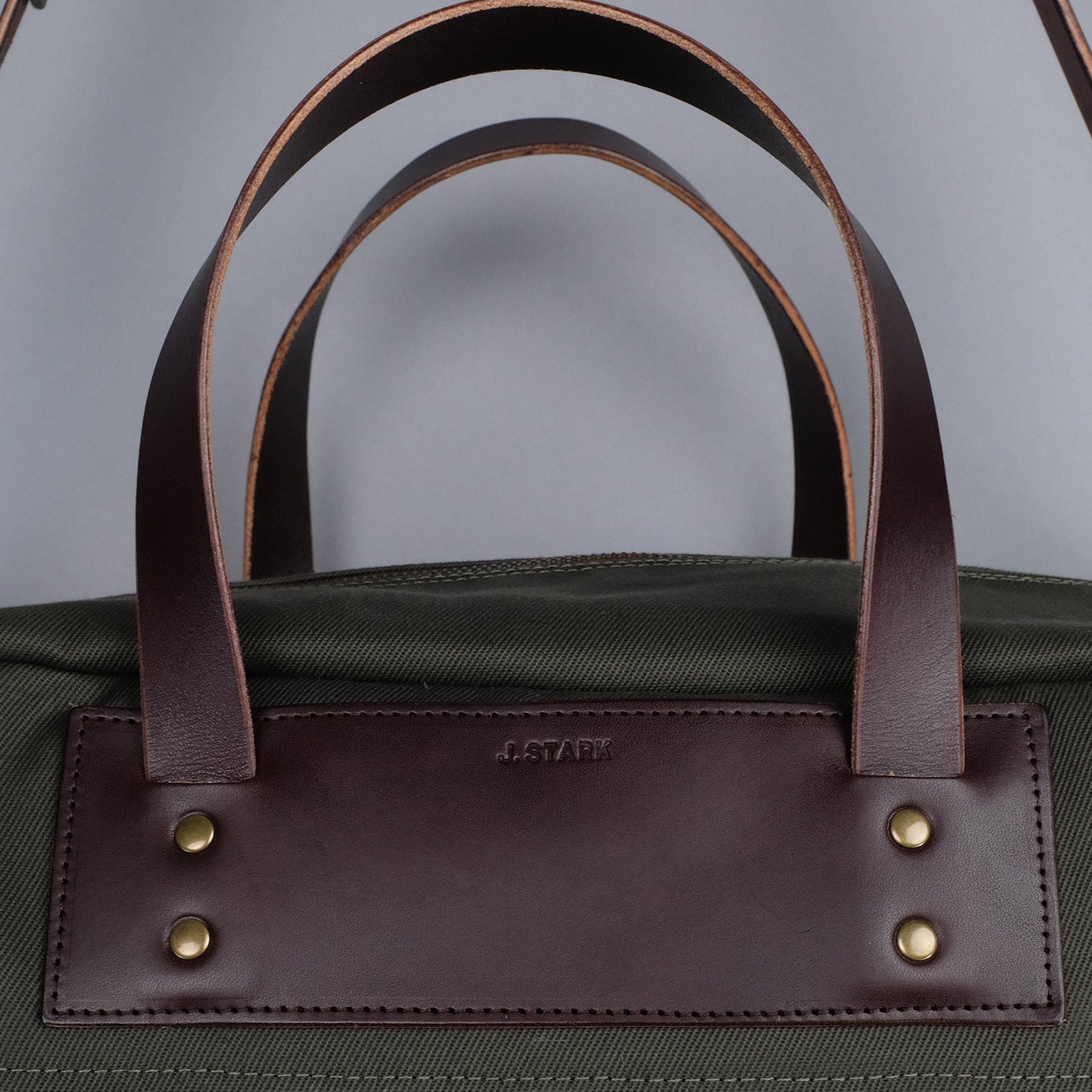 Bryant Medium Duffle Bag in Olive + Dark Brown