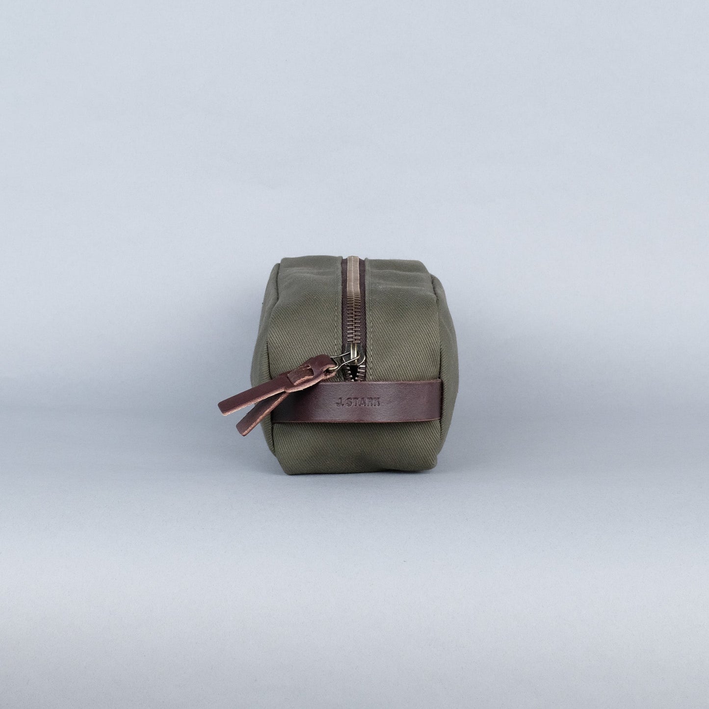 Clark Dopp Kit in Olive + Dark Brown