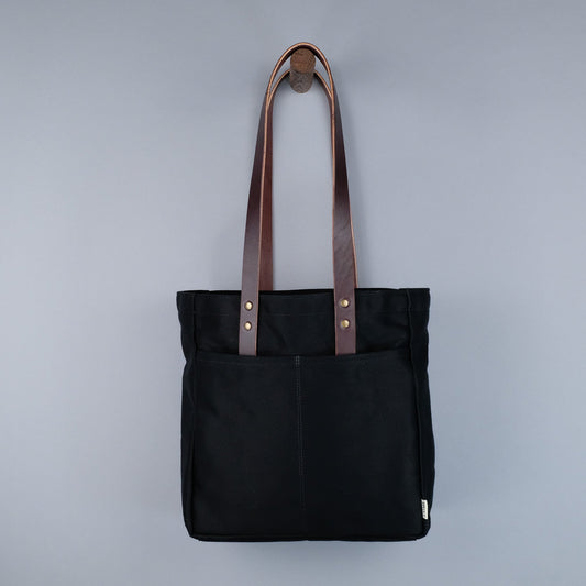 Franklin Tote Bag in Black + Dark Brown