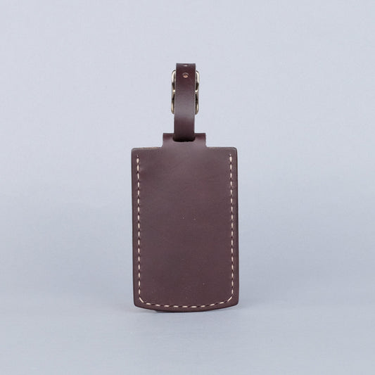 Huron Luggage Tag in Dark Brown