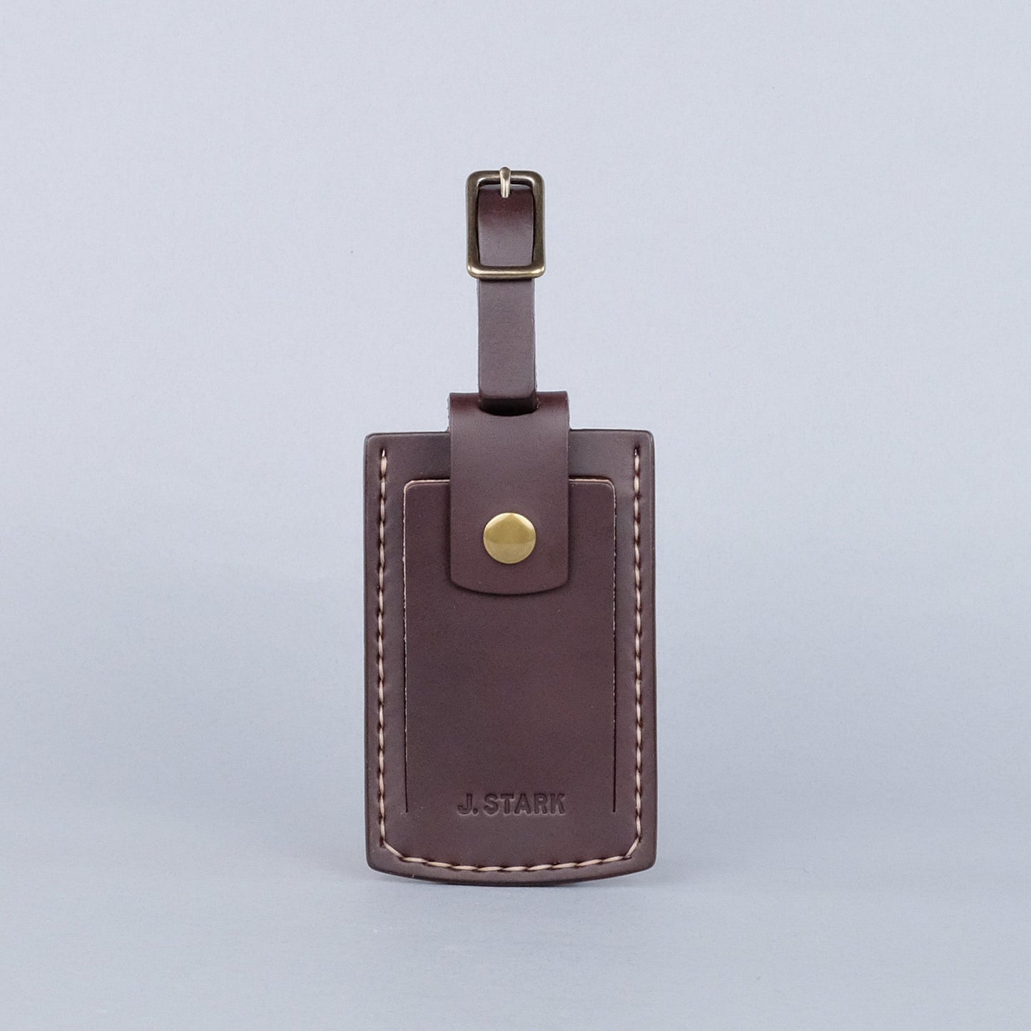 Huron Luggage Tag in Dark Brown
