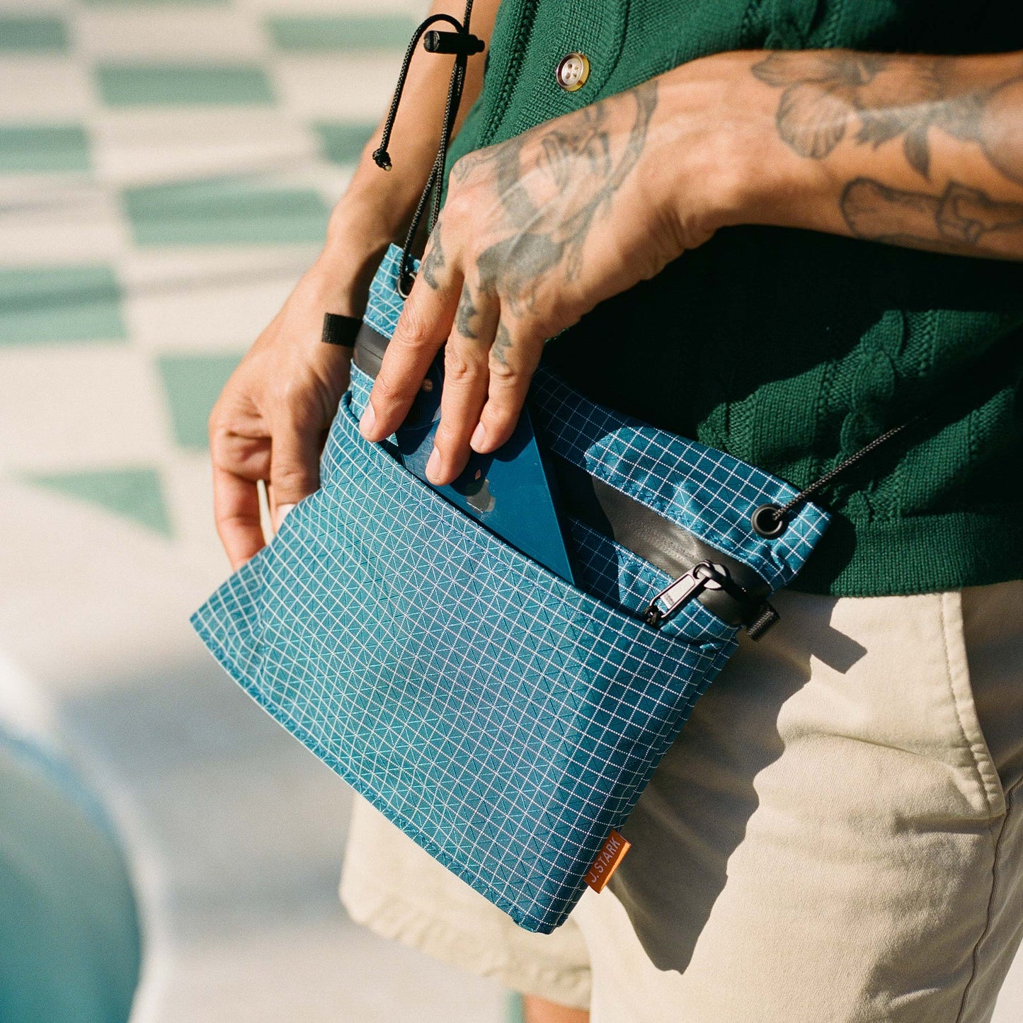 The Wayland Sacoche in Steel Blue