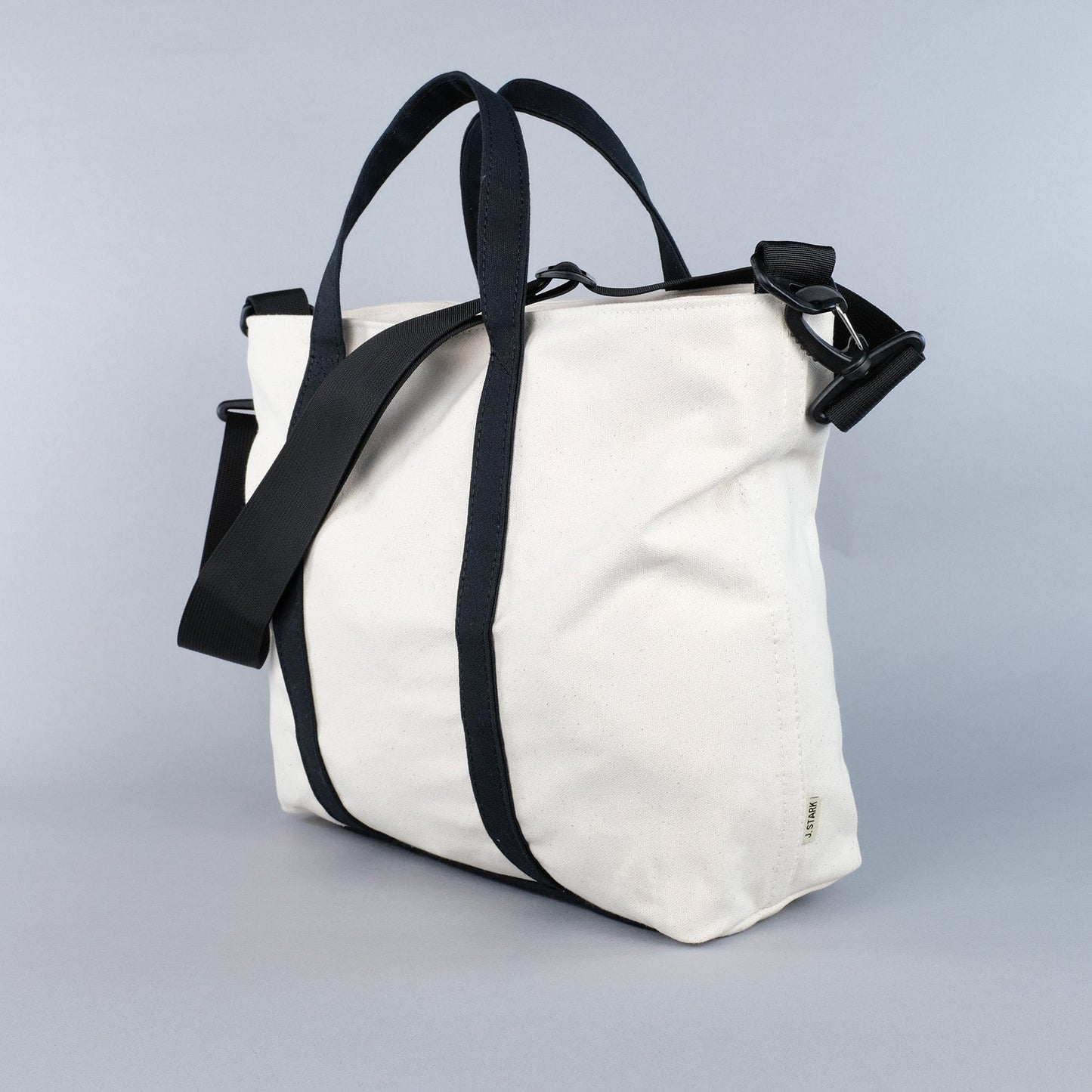 Woodbine Zip Tote Bag in Natural & Black
