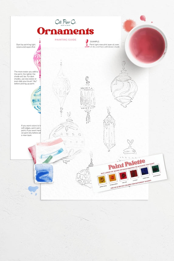 Ornaments Watercolor Painting Kit