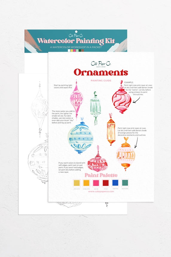 Ornaments Watercolor Painting Kit