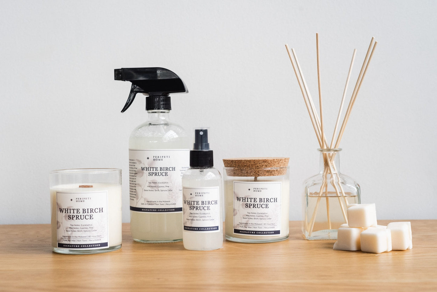 White Birch & Spruce Candle, Wax Melt, Diffuser & Room Spray