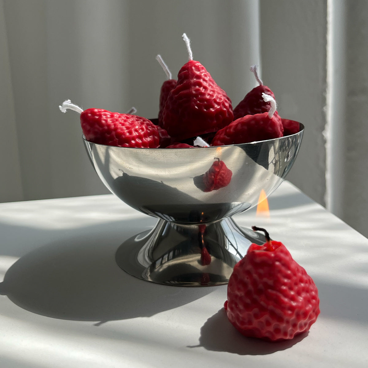 Strawberry Candles | Pack of Eight