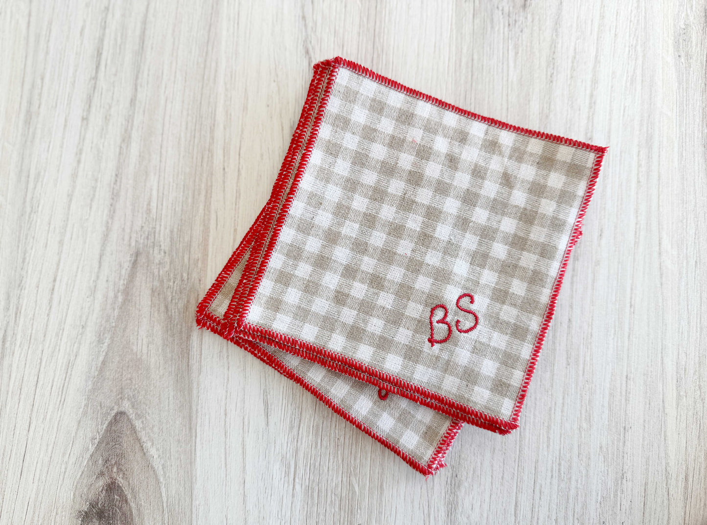 Sweary Coasters in Mini Check | Set of Eight